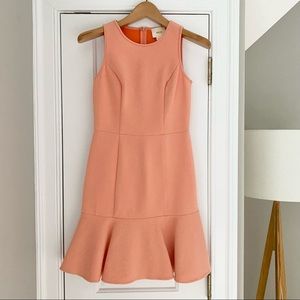 Flounce Hem Stretch Bodycon Dress